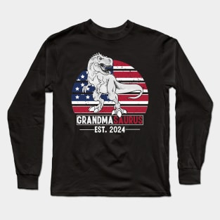 1st Time GrandMa EST 2024 New First GrandMa 2024 Long Sleeve T-Shirt